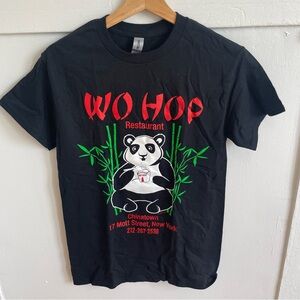 Gildan Black Graphic T-Shirt with Panda Design